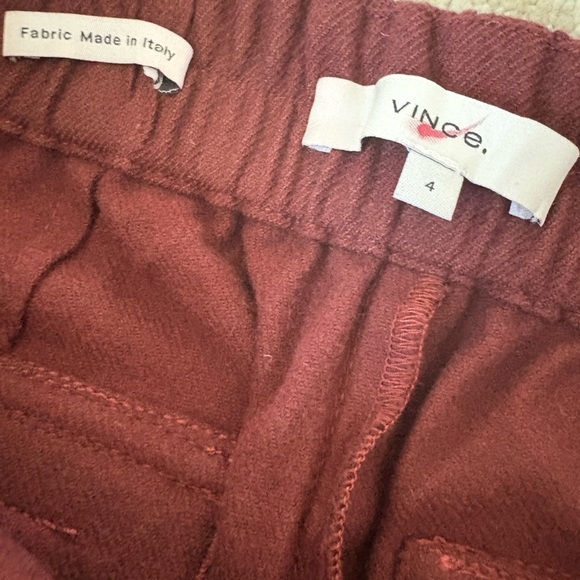 Vince Raver Wool Flannel Maroon Pants - Picture 10 of 14